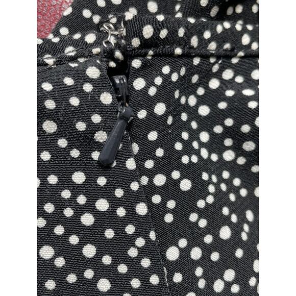 Christopher & Banks Black Polka Dot Midi Skirt size 16 - Picture 5 of 6